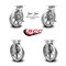 Service Caster 8 Inch V Groove Semi Steel Caster Set with 2 Brakes/Swivel Lock 2 Rigid SCC SCC-30CS820-VGR-TLB-BSL-2-R-2 - alternate 5